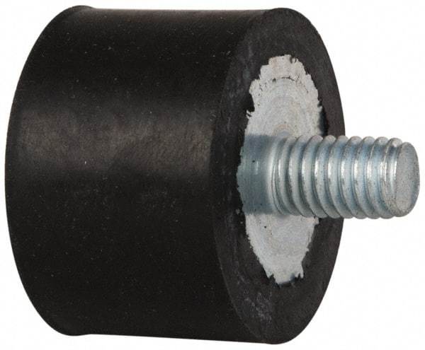 Tech Products - 185 Lb Capacity, 3/8-16 Plate/Stud Vibration Isolator - 1-1/2" Diam, 1" High - Benchmark Tooling