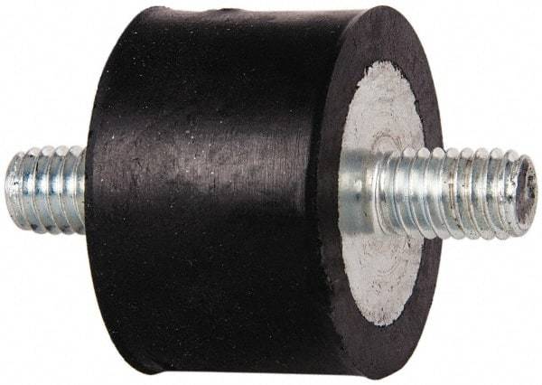 Tech Products - 95 Lb Capacity, 3/8-16 Stud/Stud Vibration Isolator - 1-1/2" Diam, 1" High - Benchmark Tooling