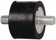 Tech Products - 270 Lb Capacity, 3/8-16 Stud/Stud Vibration Isolator - 1-1/2" Diam, 1" High - Benchmark Tooling