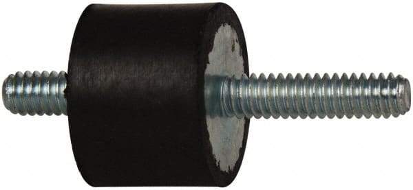Tech Products - 70 Lb Capacity, 1/4-20 Stud/Stud Vibration Isolator - 1" Diam, 3/4" High - Benchmark Tooling