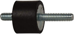 Tech Products - 70 Lb Capacity, 1/4-20 Stud/Stud Vibration Isolator - 1" Diam, 3/4" High - Benchmark Tooling