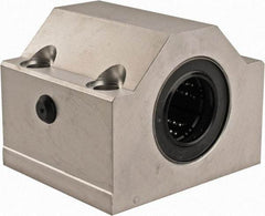 Thomson Industries - 25mm Inside Diam, 6,700 Lbs. Dynamic Capacity, Closed Single Pillow Block Linear Bearing - 60mm Overall Height x 78mm Overall Width, 40mm Btw Mount Hole Centers - Benchmark Tooling