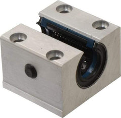 Thomson Industries - 20mm Inside Diam, 4,000 Lbs. Dynamic Capacity, Open Single Pillow Block Linear Bearing - 42mm Overall Height x 60" Overall Width, 32mm Btw Mount Hole Centers - Benchmark Tooling