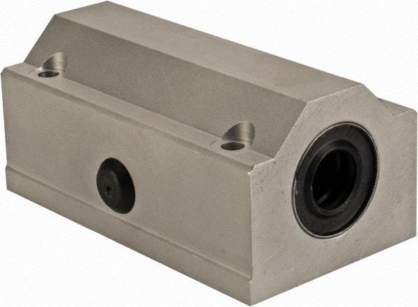 Thomson Industries - 12mm Inside Diam, 1,060 Lbs. Dynamic Capacity, Closed Twin Pillow Block Linear Bearing - 35mm Overall Height x 43mm Overall Width - Benchmark Tooling