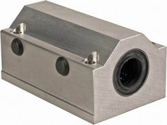 Thomson Industries - 16mm Inside Diam, 4,400 Lbs. Dynamic Capacity, Closed Twin Pillow Block Linear Bearing - 42mm Overall Height x 53mm Overall Width - Benchmark Tooling