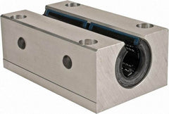 Thomson Industries - 25mm Inside Diam, 13,400 Lbs. Dynamic Capacity, Open Twin Pillow Block Linear Bearing - 51mm Overall Height x 78" Overall Width, 94mm Btw Mount Hole Centers - Benchmark Tooling