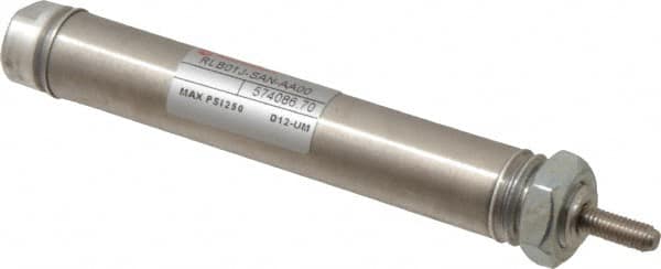 Norgren - 1-1/2" Stroke x 9/16" Bore Single Acting Air Cylinder - 10-32 Port, 10-32 Rod Thread - Benchmark Tooling