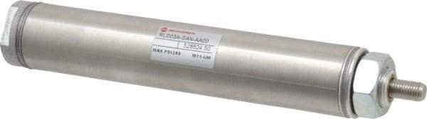 Norgren - 3" Stroke x 1-1/16" Bore Single Acting Air Cylinder - 1/8 Port, 5/16-24 Rod Thread - Benchmark Tooling