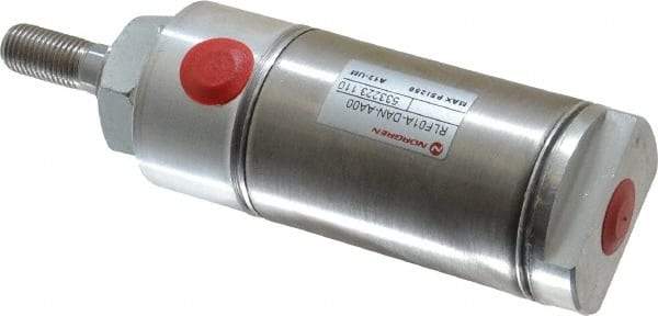 Norgren - 1" Stroke x 1-1/2" Bore Double Acting Air Cylinder - 1/8 Port, 7/16-20 Rod Thread - Benchmark Tooling