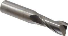 Niagara Cutter - 3/4", 1-1/2" LOC, 3/4" Shank Diam, 4" OAL, 2 Flute, Solid Carbide Square End Mill - Single End, Uncoated, Spiral Flute, 30° Helix, Centercutting, Right Hand Cut, Right Hand Flute, Series C230 - Benchmark Tooling