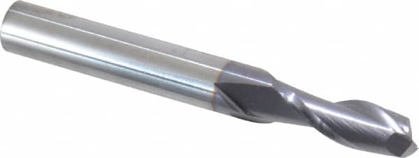 Niagara Cutter - 9/32", 3/4" LOC, 5/16" Shank Diam, 2-1/2" OAL, 2 Flute, Solid Carbide Square End Mill - Single End, TiAlN Finish, Spiral Flute, 30° Helix, Centercutting, Right Hand Cut, Right Hand Flute, Series C230 - Benchmark Tooling