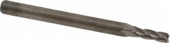 Niagara Cutter - 3/32", 9/32" LOC, 1/8" Shank Diam, 1-1/2" OAL, 4 Flute, Solid Carbide Square End Mill - Single End, Uncoated, Spiral Flute, 30° Helix, Centercutting, Right Hand Cut, Right Hand Flute, Series C430 - Benchmark Tooling