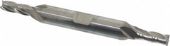 Niagara Cutter - 7/32", 9/16" LOC, 3/8" Shank Diam, 3-3/8" OAL, 4 Flute, Solid Carbide Square End Mill - Double End, Uncoated, Spiral Flute, 30° Helix, Centercutting, Right Hand Cut, Right Hand Flute, Series CD430 - Benchmark Tooling