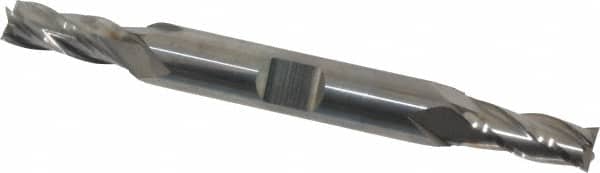 Niagara Cutter - 9/32", 11/16" LOC, 3/8" Shank Diam, 3-1/2" OAL, 4 Flute, Solid Carbide Square End Mill - Double End, Uncoated, Spiral Flute, 30° Helix, Centercutting, Right Hand Cut, Right Hand Flute, Series CD430 - Benchmark Tooling