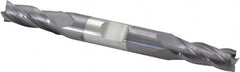 Niagara Cutter - 5/16", 3/4" LOC, 3/8" Shank Diam, 3-1/2" OAL, 4 Flute, Solid Carbide Square End Mill - Double End, TiAlN Finish, Spiral Flute, 30° Helix, Centercutting, Right Hand Cut, Right Hand Flute, Series CD430 - Benchmark Tooling