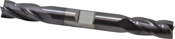 Niagara Cutter - 3/8", 3/4" LOC, 3/8" Shank Diam, 3-1/2" OAL, 4 Flute, Solid Carbide Square End Mill - Double End, TiAlN Finish, Spiral Flute, 30° Helix, Centercutting, Right Hand Cut, Right Hand Flute, Series CD430 - Benchmark Tooling