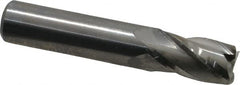Niagara Cutter - 3/8", 5/8" LOC, 3/8" Shank Diam, 2" OAL, 4 Flute, Solid Carbide Square End Mill - Single End, Uncoated, Spiral Flute, 30° Helix, Centercutting, Right Hand Cut, Right Hand Flute, Series C430 - Benchmark Tooling