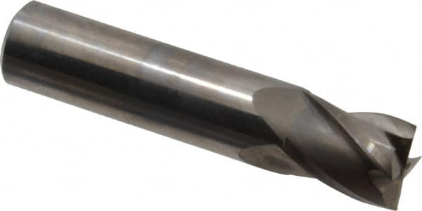 Niagara Cutter - 5/8", 3/4" LOC, 5/8" Shank Diam, 3" OAL, 4 Flute, Solid Carbide Square End Mill - Single End, Uncoated, Spiral Flute, 30° Helix, Centercutting, Right Hand Cut, Right Hand Flute, Series C430 - Benchmark Tooling