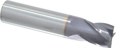 Niagara Cutter - 5/8", 3/4" LOC, 5/8" Shank Diam, 3" OAL, 4 Flute, Solid Carbide Square End Mill - Single End, TiAlN Finish, Spiral Flute, 30° Helix, Centercutting, Right Hand Cut, Right Hand Flute, Series C430 - Benchmark Tooling