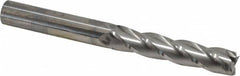 Niagara Cutter - 5/8", 3" LOC, 5/8" Shank Diam, 6" OAL, 4 Flute, Solid Carbide Square End Mill - Single End, Uncoated, Spiral Flute, 30° Helix, Centercutting, Right Hand Cut, Right Hand Flute, Series C430 - Benchmark Tooling
