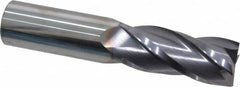 Niagara Cutter - 1", 2-1/4" LOC, 1" Shank Diam, 5" OAL, 4 Flute, Solid Carbide Square End Mill - Single End, TiAlN Finish, Spiral Flute, 30° Helix, Centercutting, Right Hand Cut, Right Hand Flute, Series C430 - Benchmark Tooling