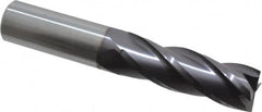 Niagara Cutter - 1", 3" LOC, 1" Shank Diam, 6" OAL, 4 Flute, Solid Carbide Square End Mill - Single End, TiAlN Finish, Spiral Flute, 30° Helix, Centercutting, Right Hand Cut, Right Hand Flute, Series C430 - Benchmark Tooling