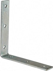 Value Collection - 6" Long x 1-1/4" Wide, Steel, Corner Brace - Zinc Plated - Benchmark Tooling