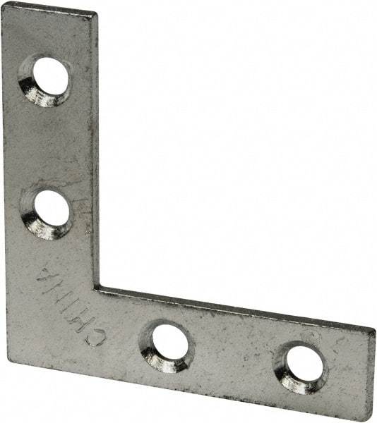 Value Collection - 1-1/2" Long x 1/2" Wide, Steel, Corner Brace - Zinc Plated - Benchmark Tooling