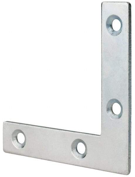 Value Collection - 2-1/2" Long x 1/2" Wide, Steel, Corner Brace - Zinc Plated - Benchmark Tooling