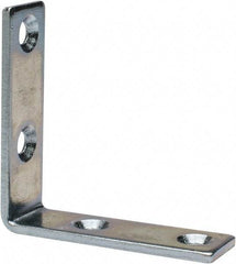 Value Collection - 2" Long x 0.620" Wide, Steel, Corner Brace - Zinc Plated - Benchmark Tooling