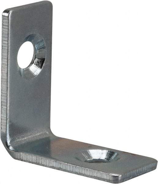 Value Collection - 1" Long x 1-1/2" Wide, Steel, Corner Brace - Zinc Plated - Benchmark Tooling