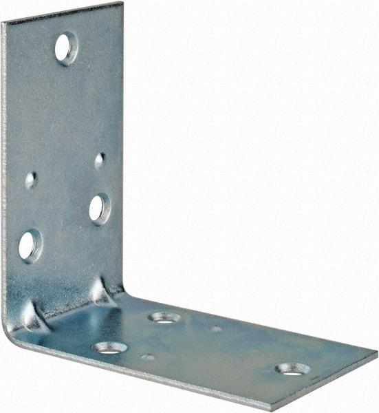 Value Collection - 2-1/2" Long x 2-1/2" Wide, Steel, Corner Brace - Zinc Plated - Benchmark Tooling