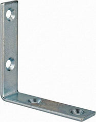 Value Collection - 2-1/2" Long x 0.620" Wide, Steel, Corner Brace - Zinc Plated - Benchmark Tooling