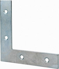 Value Collection - 4" Long x 0.870" Wide, Steel, Corner Brace - Zinc Plated - Benchmark Tooling