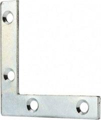 Value Collection - 2" Long x 0.370" Wide, Steel, Corner Brace - Zinc Plated - Benchmark Tooling