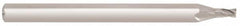 Niagara Cutter - 0.02", 0.03" LOC, 1/8" Shank Diam, 1-1/2" OAL, 4 Flute, Solid Carbide Square End Mill - Single End, Uncoated, Spiral Flute, 30° Helix, Centercutting, Right Hand Cut, Right Hand Flute, Series MES430 - Benchmark Tooling