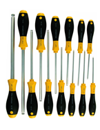 13 Piece - .050 - 3/8 - Ball End Hex Screwdriver MagicRing® Screw Holding SoftFinish® Cushion Grip Set - Benchmark Tooling