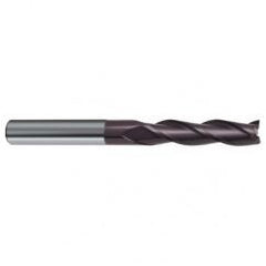 6mm Dia. x 75mm Overall Length 3-Flute Square End Solid Carbide SE End Mill-Round Shank-Center Cut-Firex - Benchmark Tooling