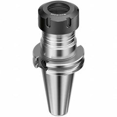 Collet Chuck: 3 to 26 mm Capacity, ER Collet, Taper Shank 5″ Projection, 0.0001″ TIR, Balanced to 25,000 RPM, Through Coolant