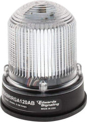 Edwards Signaling - 120 VAC, 4X NEMA Rated, LED, Amber, Green, Red, Multi Status Indicator - 65, 120, 240 Flashes per min, 3/4 Inch Pipe, 3-1/4 Inch Diameter, 3-7/8 Inch High, Panel Mount, Pipe Mount - Benchmark Tooling