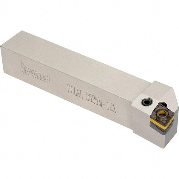 Iscar - PCLN, Right Hand Cut, 1-1/4" Shank Height x 1-1/4" Shank Width, Negative Rake Indexable Turning Toolholder - 7" OAL, CNMX Insert Compatibility, Series Heliturn - Benchmark Tooling