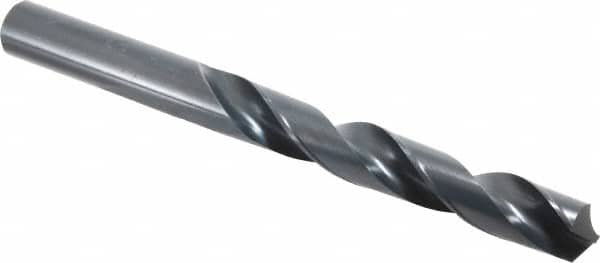 Chicago-Latrobe - 17.5mm 118° High Speed Steel Jobber Drill - Oxide Finish, Right Hand Cut, Spiral Flute, Straight Shank, 191mm OAL, Standard Point - Benchmark Tooling