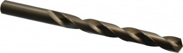 Chicago-Latrobe - 17/32" 135° Cobalt Jobber Drill - Oxide/Gold Finish, Right Hand Cut, Spiral Flute, Straight Shank, 6-5/8" OAL, Split Point - Benchmark Tooling