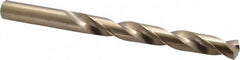 Chicago-Latrobe - 19/32" 135° Cobalt Jobber Drill - Oxide/Gold Finish, Right Hand Cut, Spiral Flute, Straight Shank, 7-1/8" OAL, Split Point - Benchmark Tooling