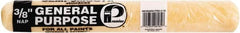 Premier Paint Roller - 3/8" Nap, 18" Wide Paint Roller Cover - Semi-Smooth Texture, Polyester - Benchmark Tooling
