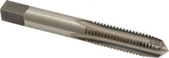 Made in USA - M10x1.50 Metric Coarse 4 Flute Bright Finish High Speed Steel Straight Flute Standard Hand Tap - Plug, Right Hand Thread, 2-15/16" OAL, 1-1/4" Thread Length, H11 Limit, 0.005" Oversize - Exact Industrial Supply
