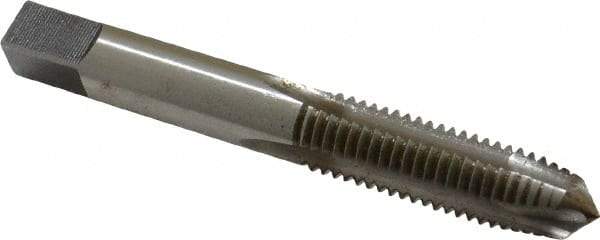 Made in USA - M10x1.50 Metric Coarse, 3 Flute, Bright Finish, High Speed Steel Spiral Point Tap - Plug Chamfer, Right Hand Thread, 2-15/16" OAL, 1-1/4" Thread Length, 0.381" Shank Diam - Exact Industrial Supply