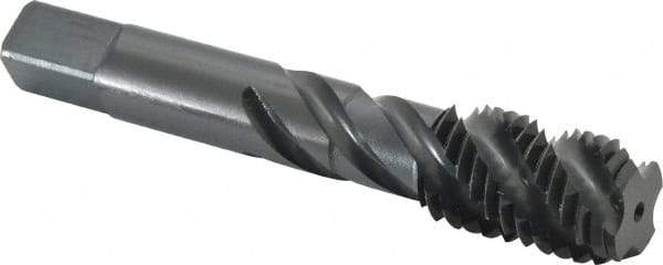 Kennametal - 3/4-10 UNC 4 Flute Bottoming Spiral Flute Tap - Vanadium High Speed Steel, Oxide Finish, 4-1/4" OAL, Right Hand Flute, Right Hand Thread, H3 - Benchmark Tooling