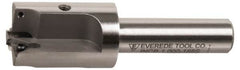 Everede Tool - 1-5/16 Inch Diameter, Interchangeable Pilot, Straight 1/2 Inch Shank Diameter, 3 Insert, Indexable Counterbore - 3.2 Inch Overall Length, TPGH 215 Insert, 5/16 Inch Pilot Hole Diameter Compatibility - Benchmark Tooling