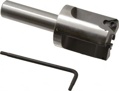 Everede Tool - 1-1/4 Inch Diameter, Interchangeable Pilot, Straight 1/2 Inch Shank Diameter, 3 Insert, Indexable Counterbore - 3.2 Inch Overall Length, TPGH 215 Insert, 5/16 Inch Pilot Hole Diameter Compatibility - Benchmark Tooling